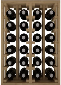 Meuble Range Bouteille de vin Série Godello en Pin Clair 24 bouteilles