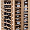 Meuble Range Bouteille de vin Série Godello en Chêne massif 112 bouteilles double profondeur avec 4 tablettes coulissantes
