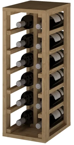 Meuble Range Bouteille de vin Série Godello en Pin Clair 12 bouteilles