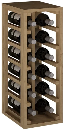 Meuble Range Bouteille de vin Série Godello en Pin Clair 12 bouteilles