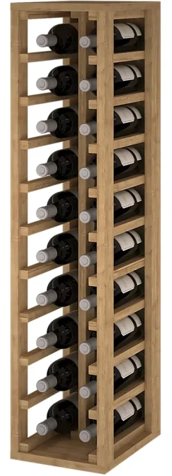 Meuble Range Bouteille de vin Série Godello en Pin Clair 20 bouteilles