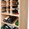 Meuble Range Bouteille de vin Série Godello en Chêne massif 42 magnums avec tablettes de présentation