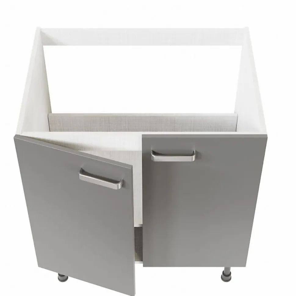 Meuble sous évier - 80 cm - Caisson coloris Lino