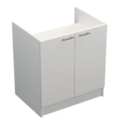 Meuble sous-évier de cuisine Primalight blanc mat l. 120 cm x H. 87,9 cm