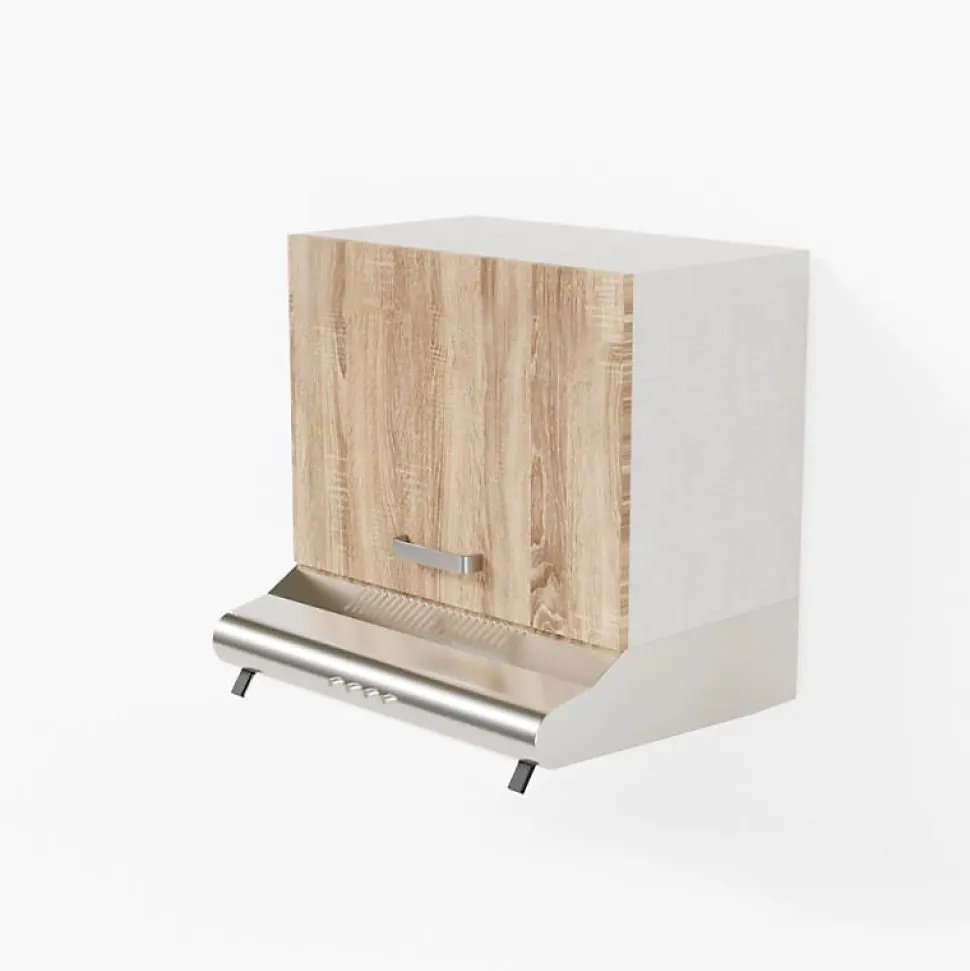 Meuble sur hotte - 60 cm - Caisson coloris Lino