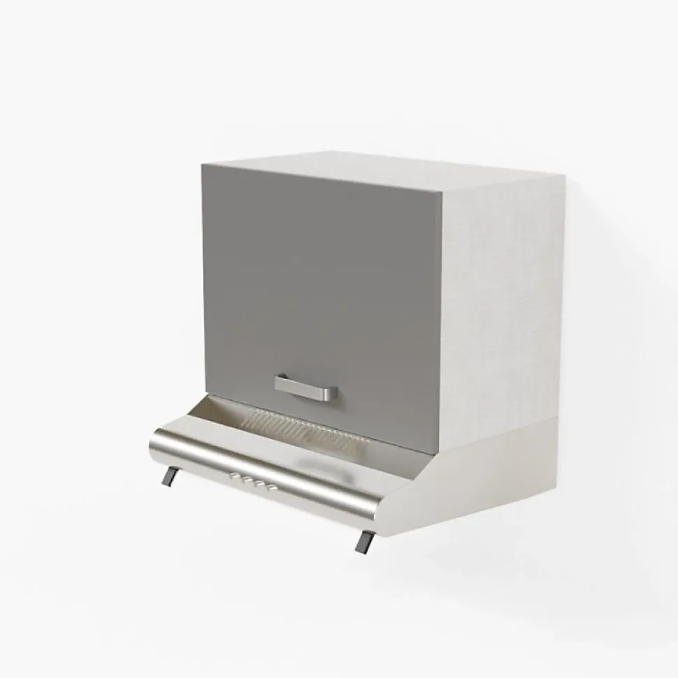 Meuble sur hotte - 60 cm - Caisson coloris Lino