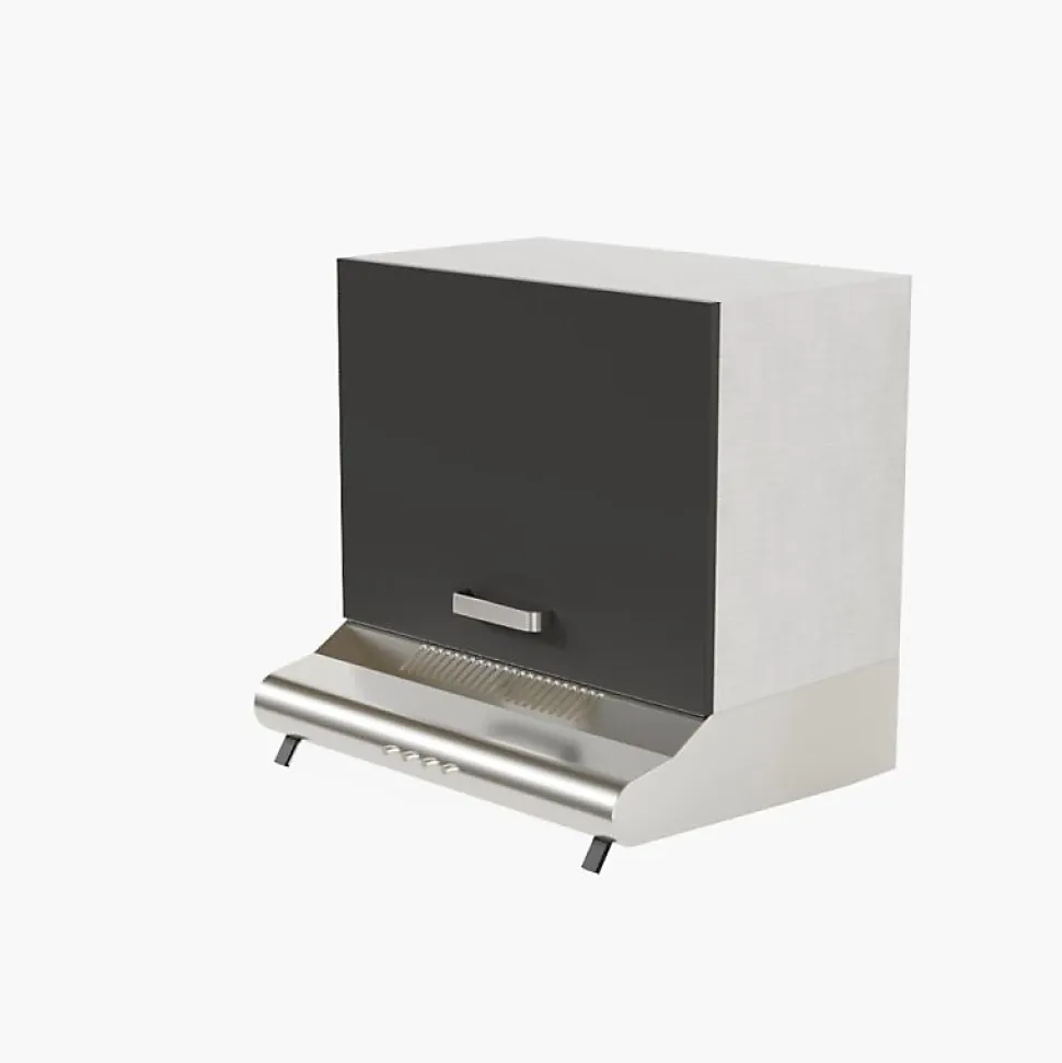 Meuble sur hotte - 60 cm - Caisson coloris Lino