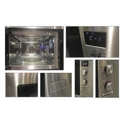 Micro ondes combiné encastrable CONTINENTAL EDISON CEMOC34IXE L59,5 x H46 x P46,8 cm Inox 34L