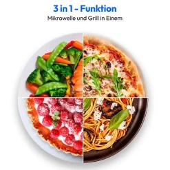 Micro-Ondes - MEDION - MD17495 - Gris - 48,5 x 41,5 x 29,5 cm