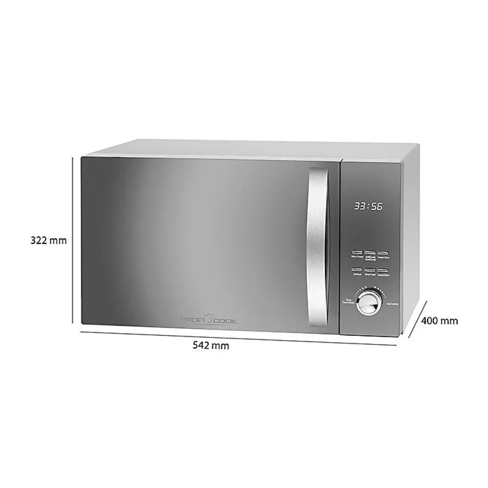 Micro-ondes avec gril et convection 3en1 23L 2300W Proficook PC-MWG 1176H Silver