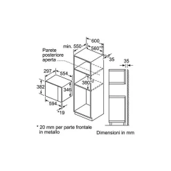 Micro-ondes Bosch Serie 4 BFL523MS0 - 20 L - 800 W - Noir - Acier inoxydable