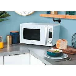 Micro-ondes Candy Timeless CMXW20DW 700W 20L Digital Blanc - Fonction Décongélation - 5 Niveaux de Puissance - 10 Menus Auto