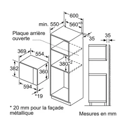 Micro-ondes encastrable avec grill hlagd53g0 de neff Neff HLAGD53G0 n50
