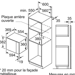 Micro-ondes encastrable Bosch BFL553MS0 25L