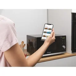 Micro-ondes Gril Candy Moderna CMGA23TNDB 900W 23L Digital Noir - Fonction Décongélation - 11 Niveaux de Puissance - 19 Menus Auto