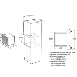 Micro-ondes gril encastrable 25l 900w noir Hisense BIM325GI63DBG