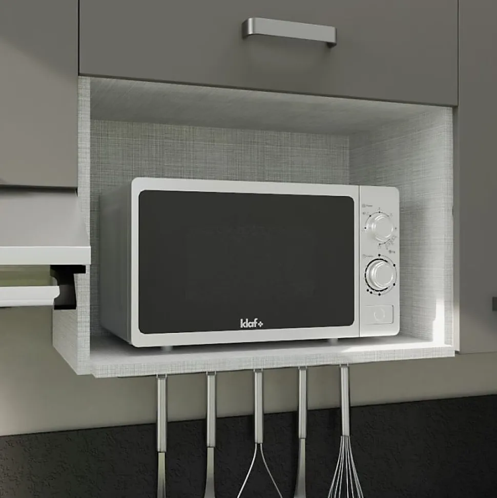 Micro-ondes grill pose libre 20L - KLAF - Gris silver