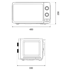 Micro-ondes grill pose libre 20L - KLAF - Gris silver