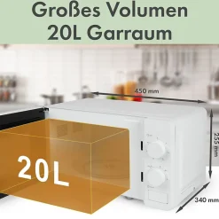 Micro-ondes 20L 1150W Clatronic MW791-blanc