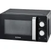 Micro-ondes SEVERIN - 17L - 700W - noir/argent - 6 niveaux de puissance - 2 programmes de décongélation