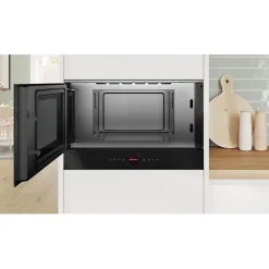 Micro-ondes simple encastrable - BOSCH SER8 - BFL7221B1 - Noir - 21 L - 38,2 x 59,4 x 31,8 cm