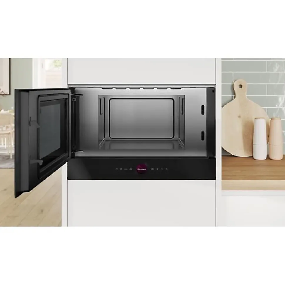Micro-ondes simple encastrable - BOSCH SER8 - BFL7221B1 - Noir - 21 L - 38,2 x 59,4 x 31,8 cm