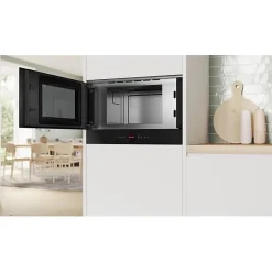 Micro-ondes simple encastrable - BOSCH SER8 - BFL7221B1 - Noir - 21 L - 38,2 x 59,4 x 31,8 cm