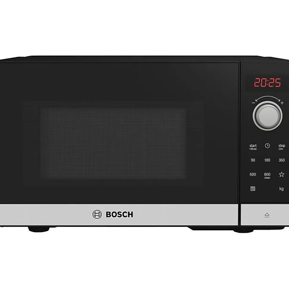 Micro-ondes simple Pose-libre BOSCH - FFL023MS2 - Nettoyage hydrolyse - Volume: 20 l - H:26cm/L44,2cm/P:34,5cm - Noir
