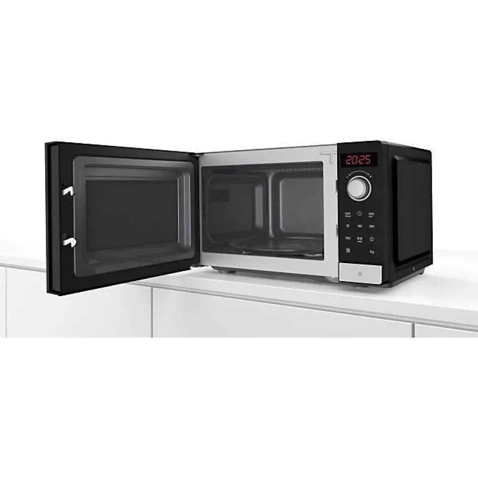 Micro-ondes simple Pose-libre BOSCH - FFL023MS2 - Nettoyage hydrolyse - Volume: 20 l - H:26cm/L44,2cm/P:34,5cm - Noir