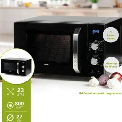 Micro-ondes solo 23l 800w noir Domo DO2924