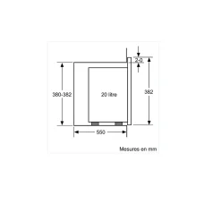 Micro-ondes+grill encastrable - SIEMENS IQ300 - BE523LMB1F - Noir - 1 mode de cuisson - 38,2 x 59,4 x 31,7 cm