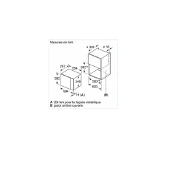 Micro-ondes+grill encastrable - SIEMENS IQ300 - BE523LMB1F - Noir - 1 mode de cuisson - 38,2 x 59,4 x 31,7 cm