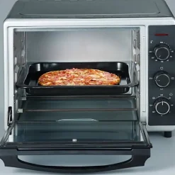 Mini four à chaleur tournante SEVERIN TO2056 - 30 L - 1600 W - Noir et argent