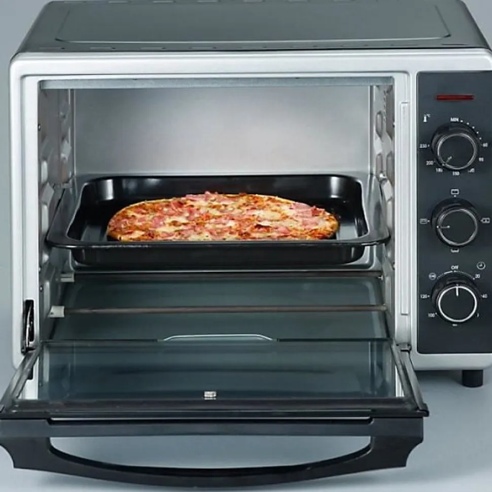 Mini Four Electrique a chaleur tournante SEVERIN TO2056 - 30 L - 1600 W - Noir et argent