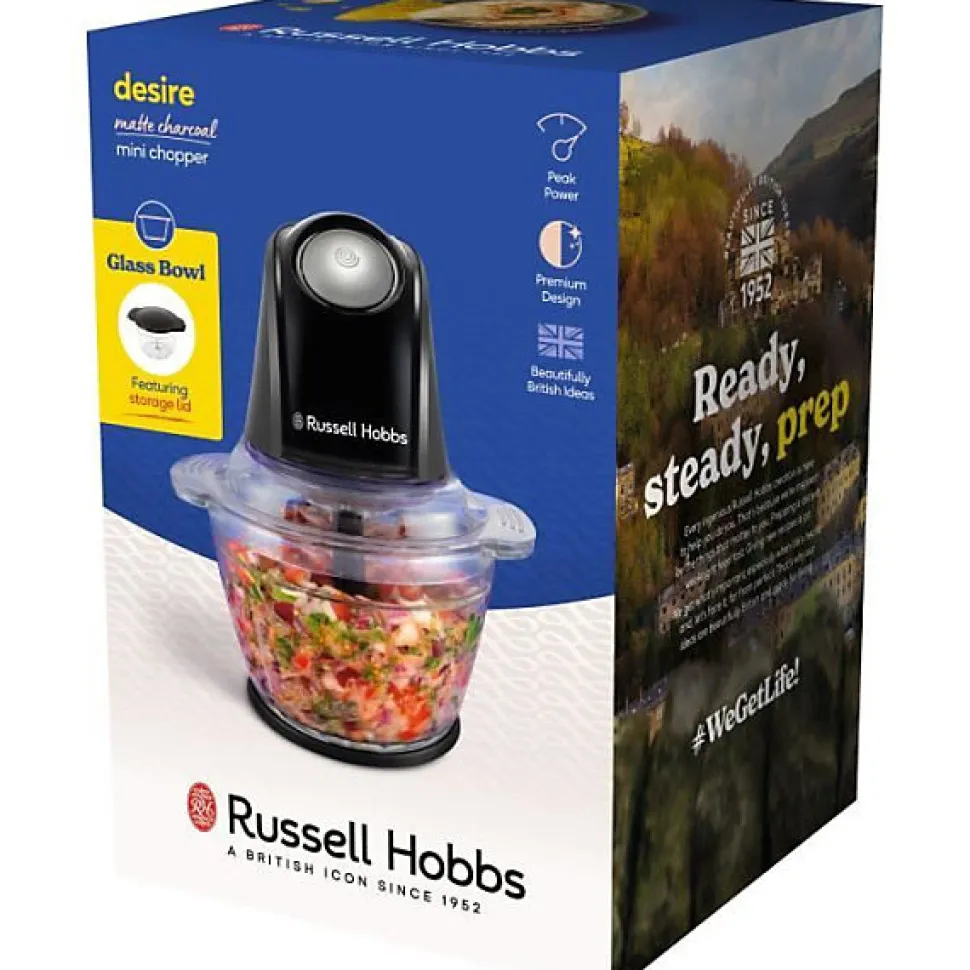 Mini Hachoir - RUSSEL HOBBS - Matte Charcoal - 200 W - 1 L - Noir