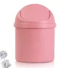 Mini Poubelle en Plastique avec couvercle rose