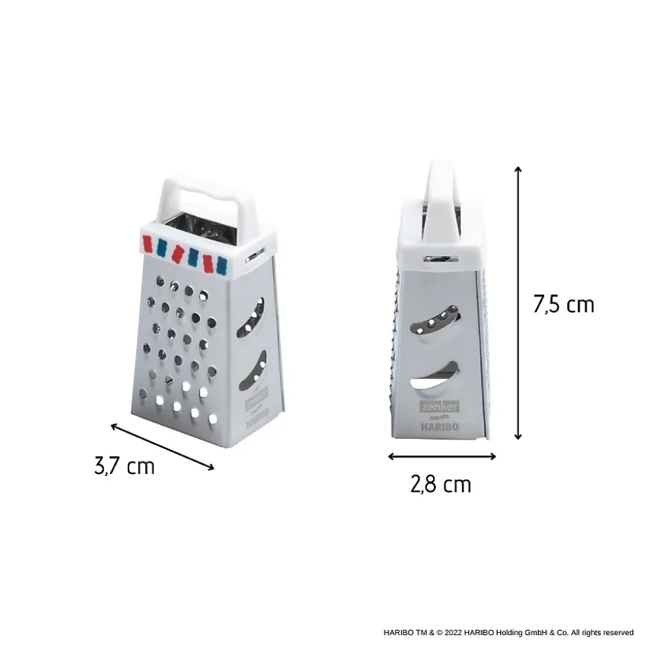 Mini râpe de cuisine et pâtisserie 4 faces 7,5 cm Zenker Haribo