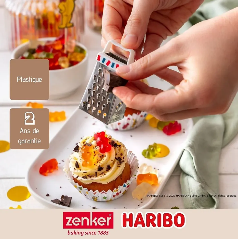 Mini râpe de cuisine et pâtisserie 4 faces 7,5 cm Zenker Haribo