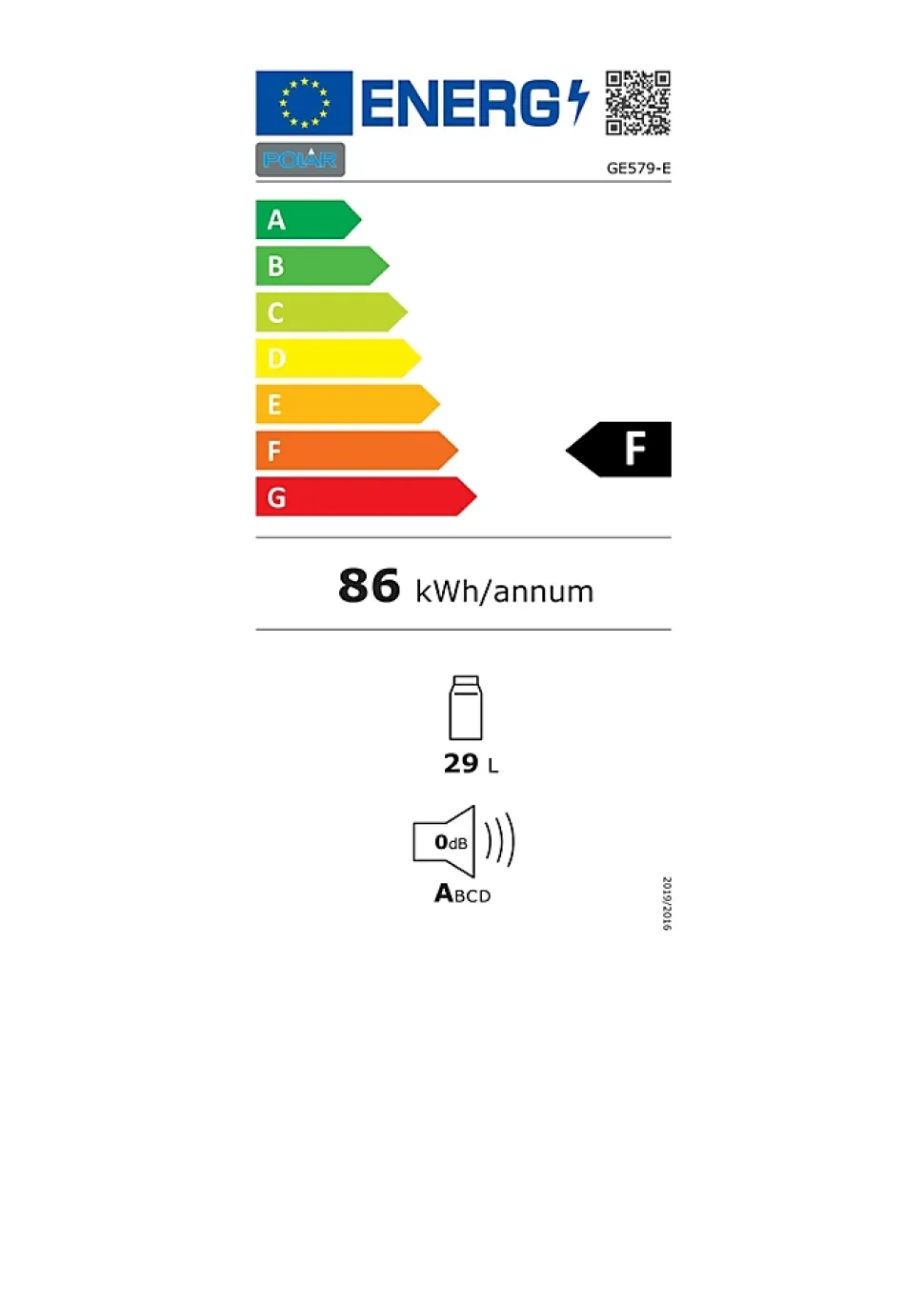 Minibar Chambre d'Hôtel Série G - 29 L - Polar