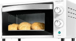 Mini-four blanc 10L avec minuterie et résistances quartz