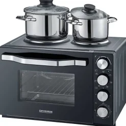 Mini-four électrique - SEVERIN - 30 L - 1500W - 2 plaques de cuisson - Noir - 2074