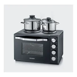 Mini-four électrique - SEVERIN - 30 L - 1500W - 2 plaques de cuisson - Noir - 2074