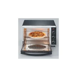 Mini-Four NOIRINOX 1800 W - Capacité de 42L - Chaleur Tournante - Pierre à Pizza SEVERIN