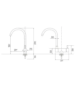 Mitigeur 3 voies rabattable RAVENNA - Eau filtrée, chaude, et froide sur un seul robinet