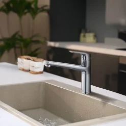 Mitigeur bas Sokar Edouard Rousseau en laiton effet chromé