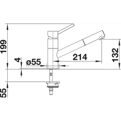Mitigeur Blanco Kano-S Silgranit Look Bicolore - BLANC SOFT coloris BLANC SOFT