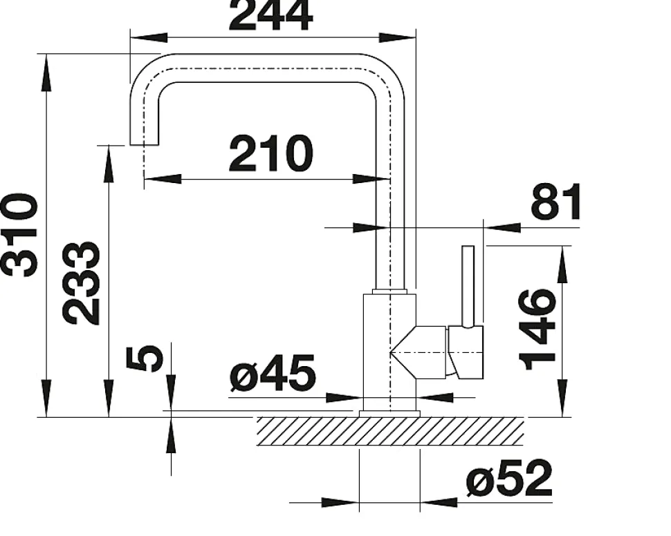 Mitigeur Blanco Mili Noir Mat - Noir Mat coloris Noir Mat