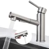 Mitigeur Cuisine avec 2 Modes de Jet Robinet Cuisine avec Douchette Extractible Mitigeur Evier en Inox Brosse Eau Chaude et Froide