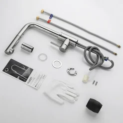 Mitigeur Cuisine avec Douchette, CECIPA MAX Robinet Cuisine avec Extensible, Melangeur avec Deux Types Jet d'eau