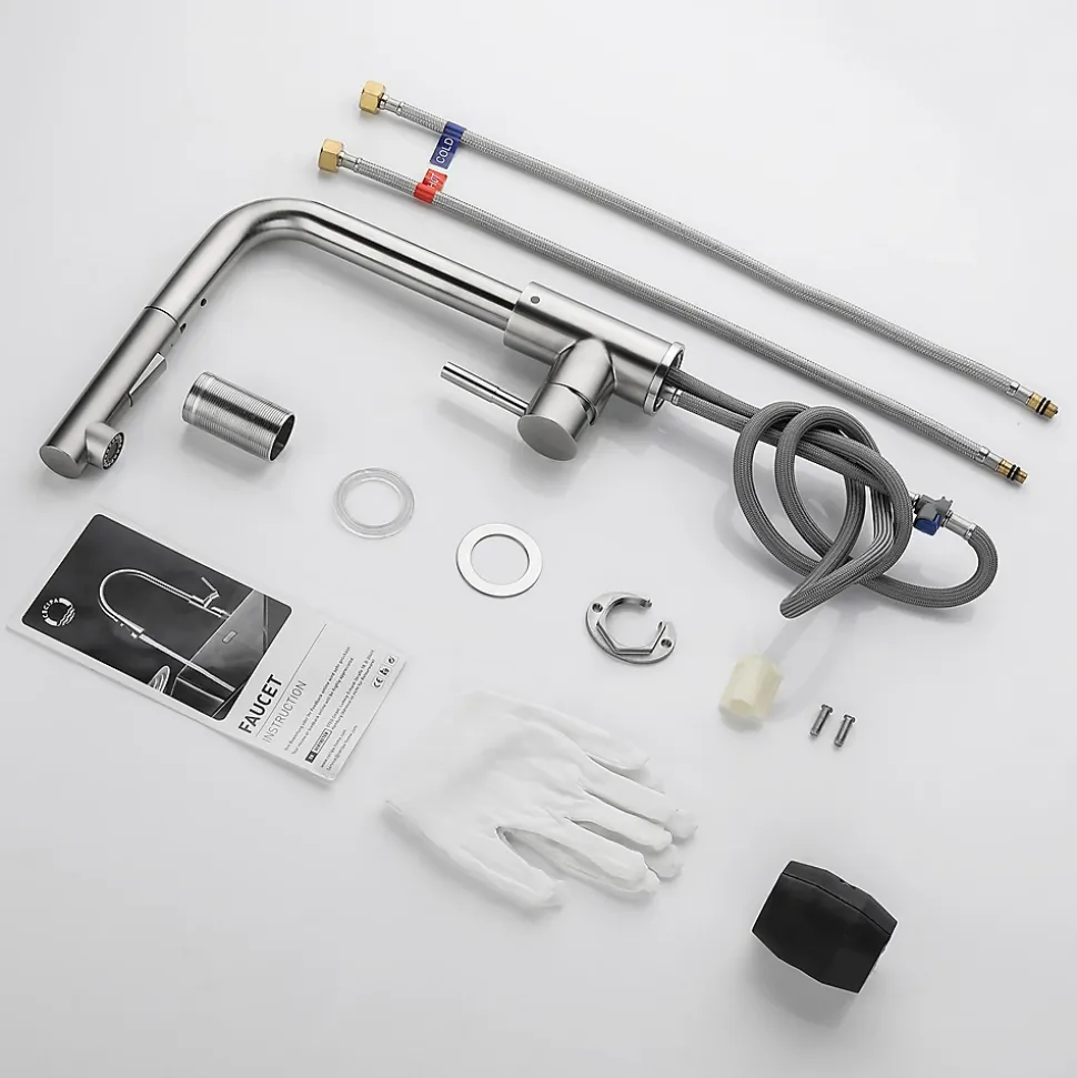 Mitigeur Cuisine avec Douchette, CECIPA MAX Robinet Cuisine avec Extensible, Melangeur avec Deux Types Jet d'eau